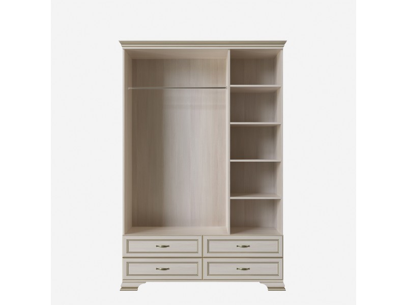 Шкаф трёхдверный с зеркалом и ящиками Сиена