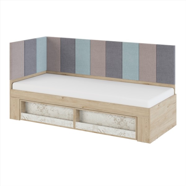 Кровать с мягким элементом 800 (мод.1.3) Алиса