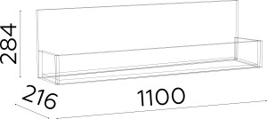 Полка навесная Гринвич
