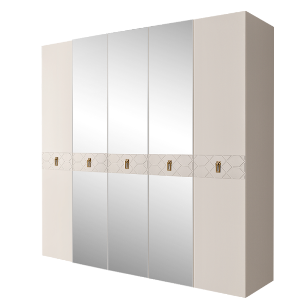 Шкаф пятидверный с зеркалами Bogemia-Farfalle