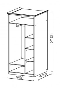 Шкаф двухдверный Визит 4