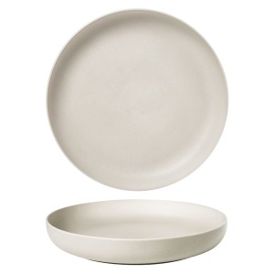 Тарелка с бортом d=25.5 cм,фарфор &quot;NOBLE&quot; серия &quot;Fine Plus-Light Grey&quot;