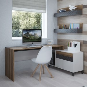 Стол письменный с большой тумбой (мод 3.1+5) Гринвич