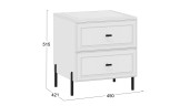 Тумба прикроватная «Пандора» - 414.005.000 Белый снег, Белый матовый