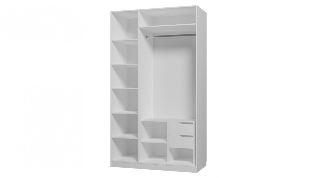 Шкаф 3-х дверный для платья и белья 1350 Тефия