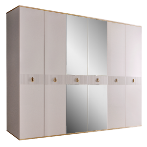 Шкаф шестидверный с зеркалами Римини Соло