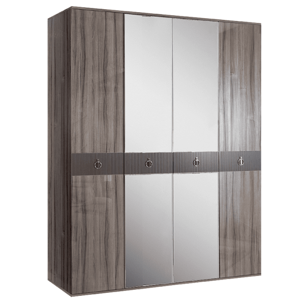 Шкаф четырёхдверный с зеркалами Римини Соло