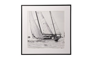 Постер &quot;Парусник-2&quot; 40х40см,паспарту,багет алюм.черн. 54STR-SEA2